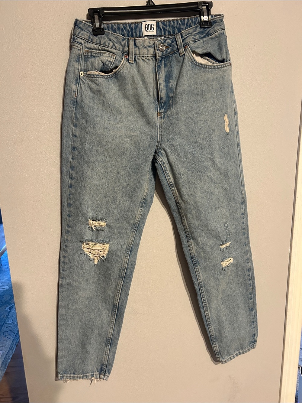 BDG Light Wash Ripped Boyfriend Jeans